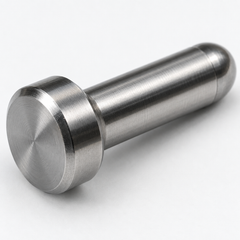 Machined head and spherical tip detail on a SUJ2 angle pin