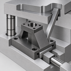 Representative A-type lifter base installed in an injection mold angle-lifter assembly