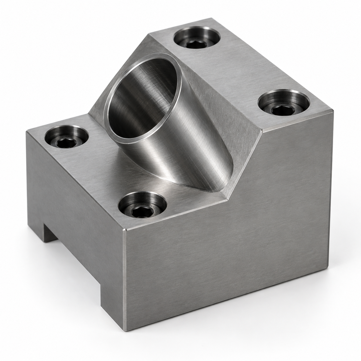 Representative DY angle pin fixing block, final geometry per quotation