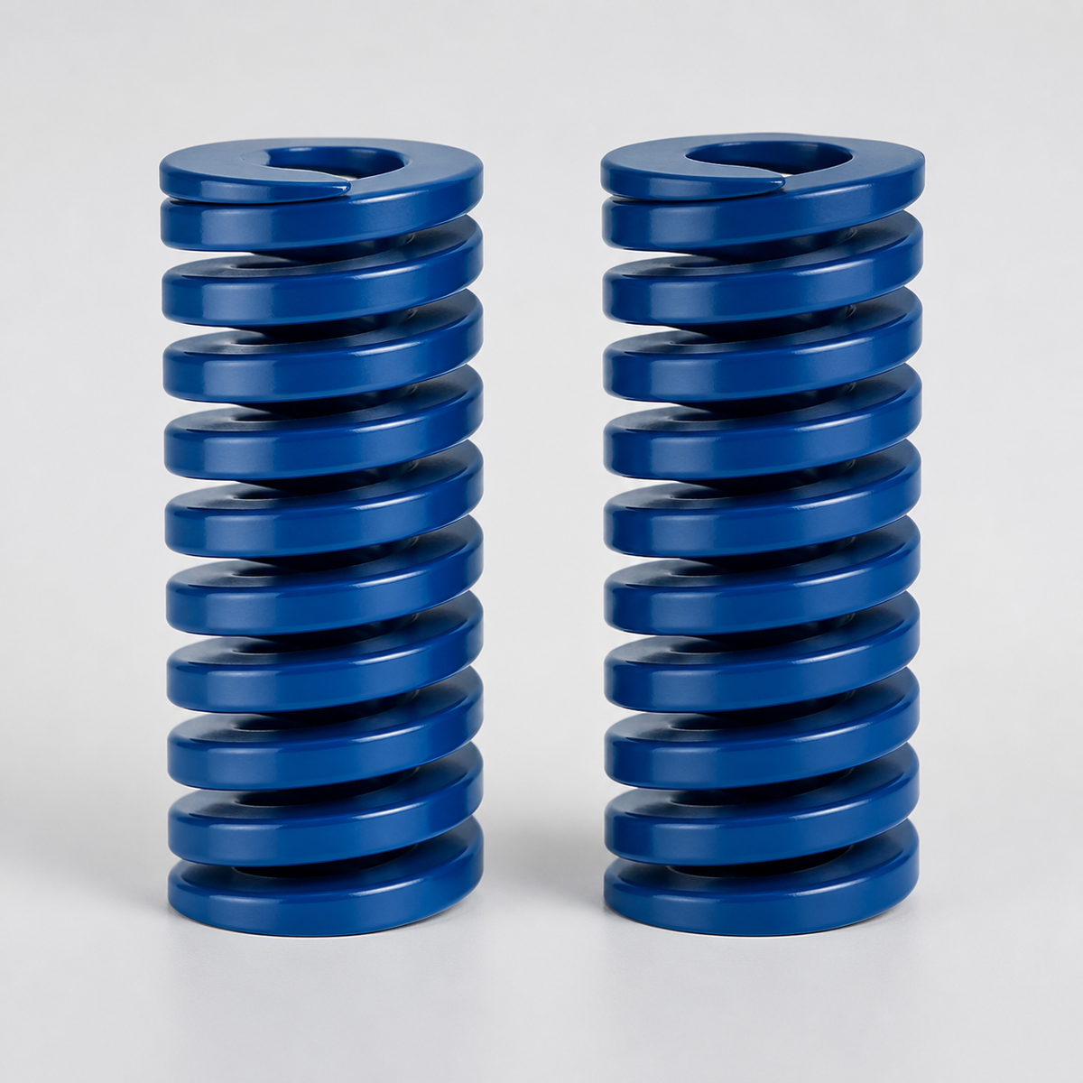 Blue rectangular-wire die springs pack of 2