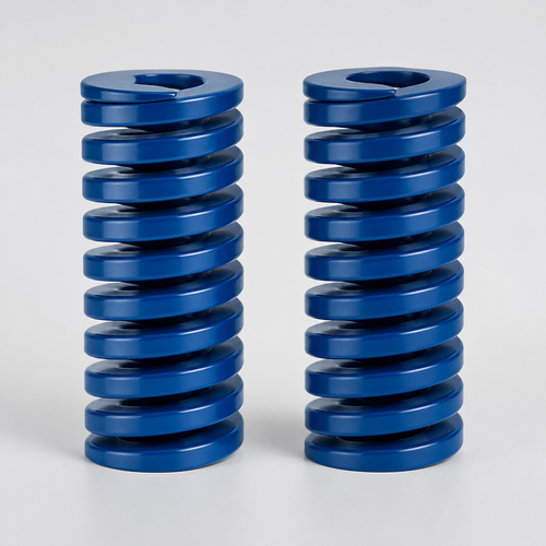 Blue rectangular-wire die springs pack of 2