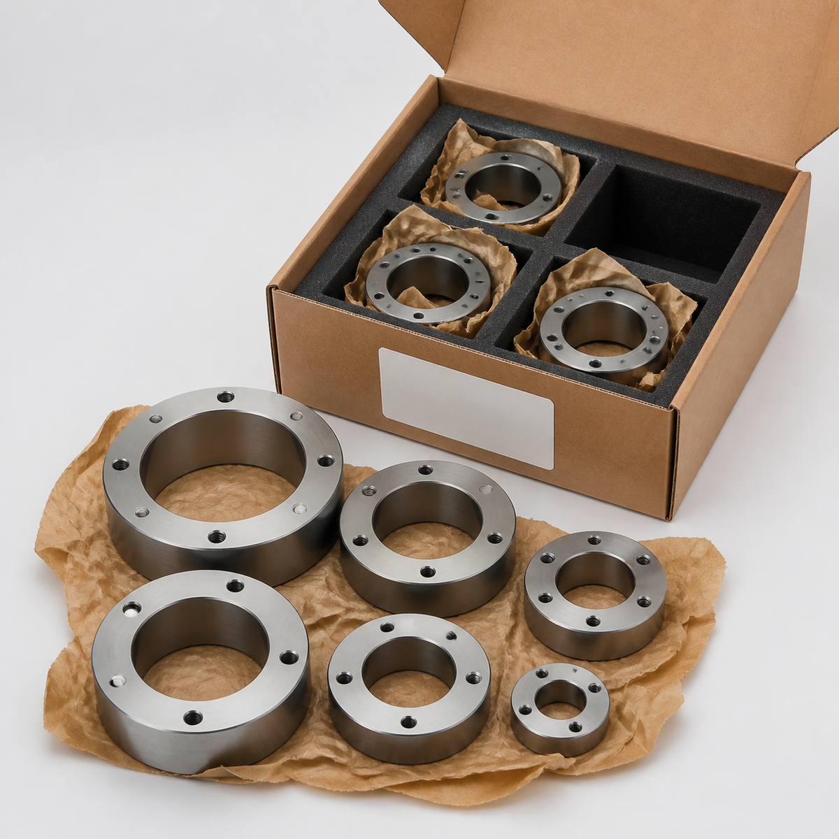 Standard mold locating ring protective packaging