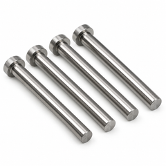Four injection-mold return pins, one complete mold set
