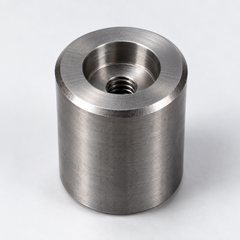 S45C mold stop post counterbore and threaded mounting hole detail