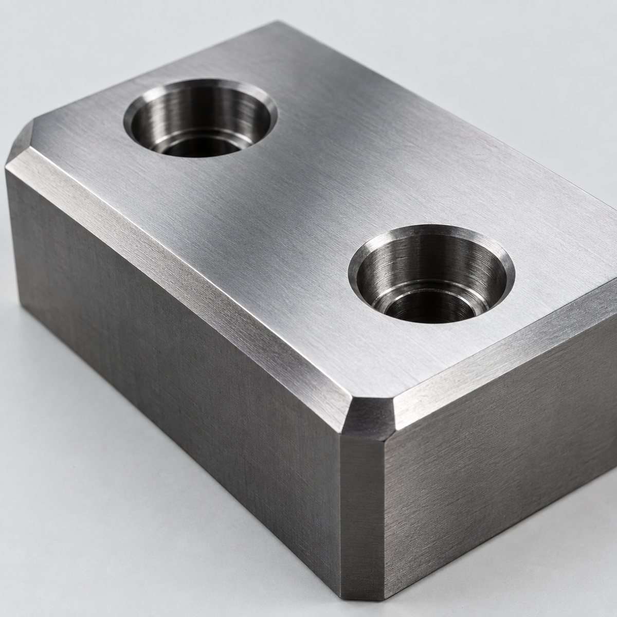 Mold corner balance plate mounting hole and ground face detail