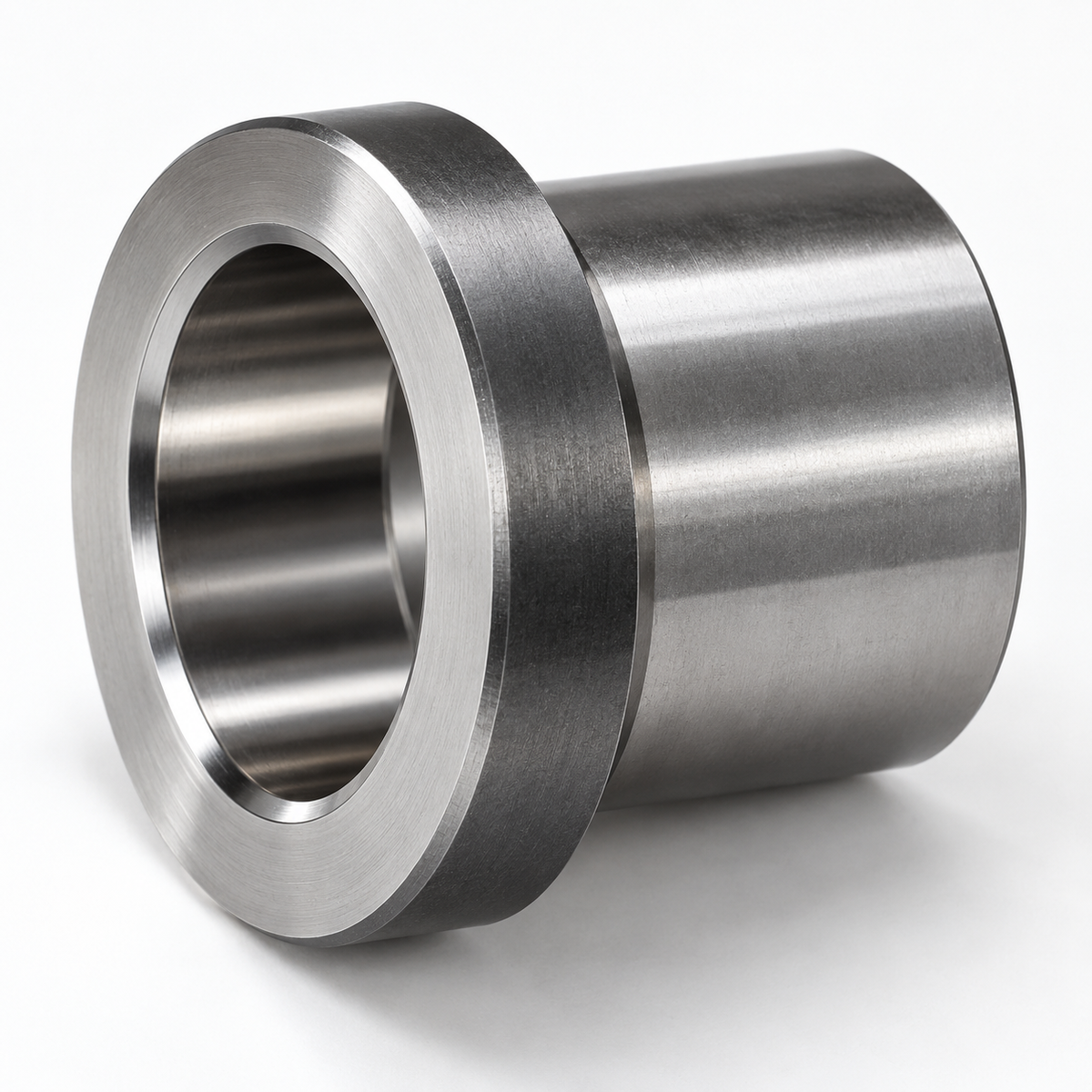 Precision shoulder guide bushing flange and bore detail