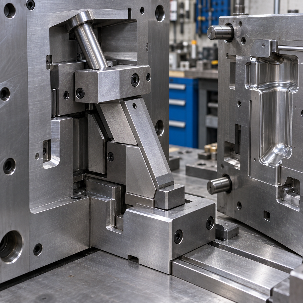 Representative slide retainer application in injection mold