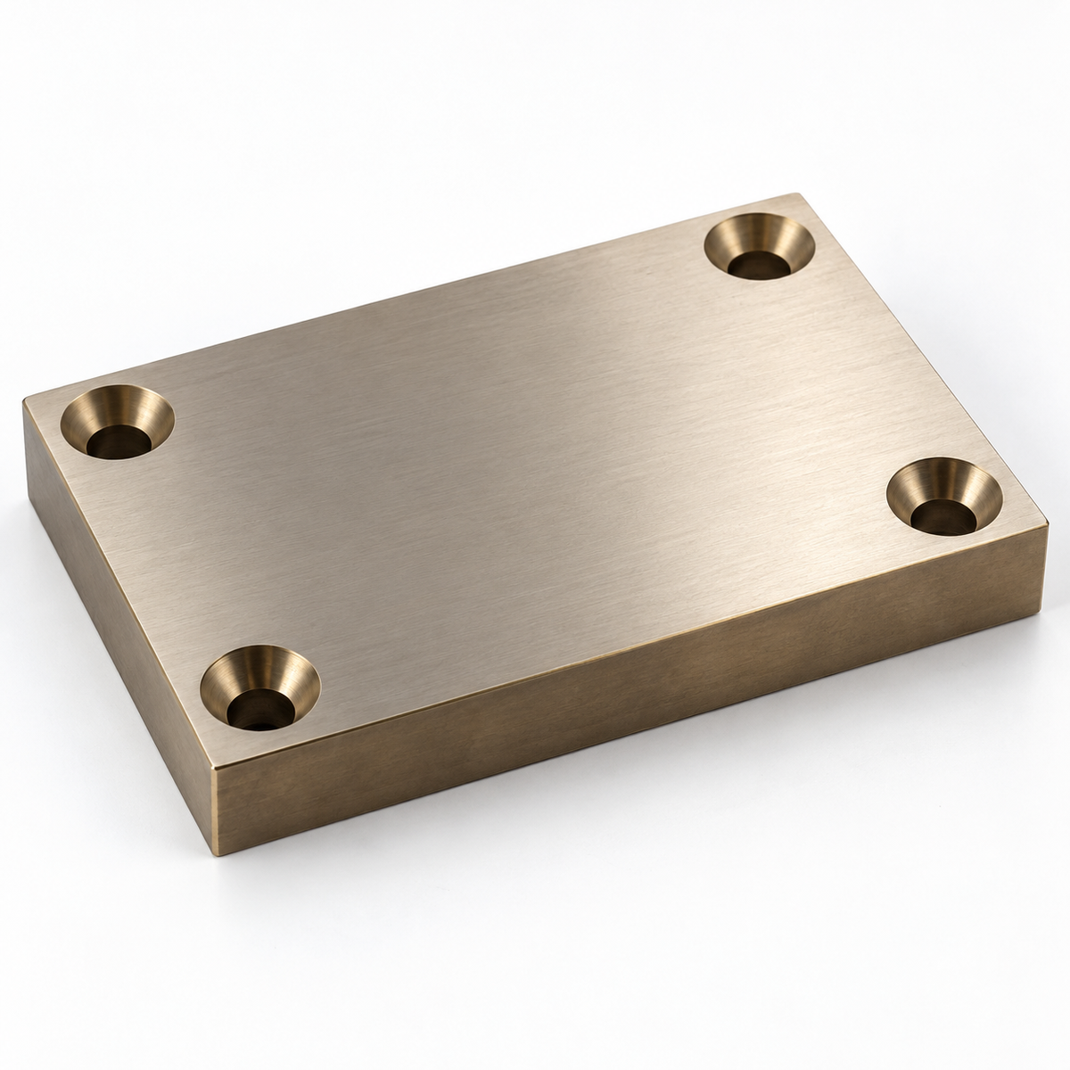 Representative bronze wear plate and balance block