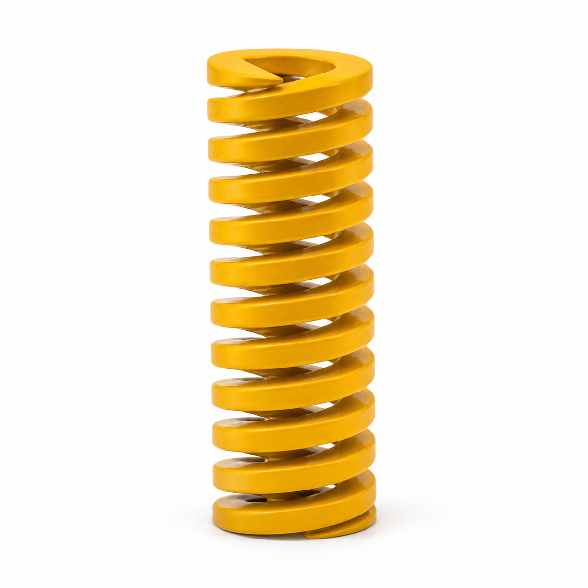 Yellow rectangular-wire die spring product view
